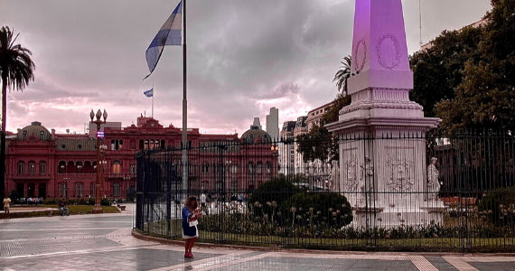 Empty square in Argentina